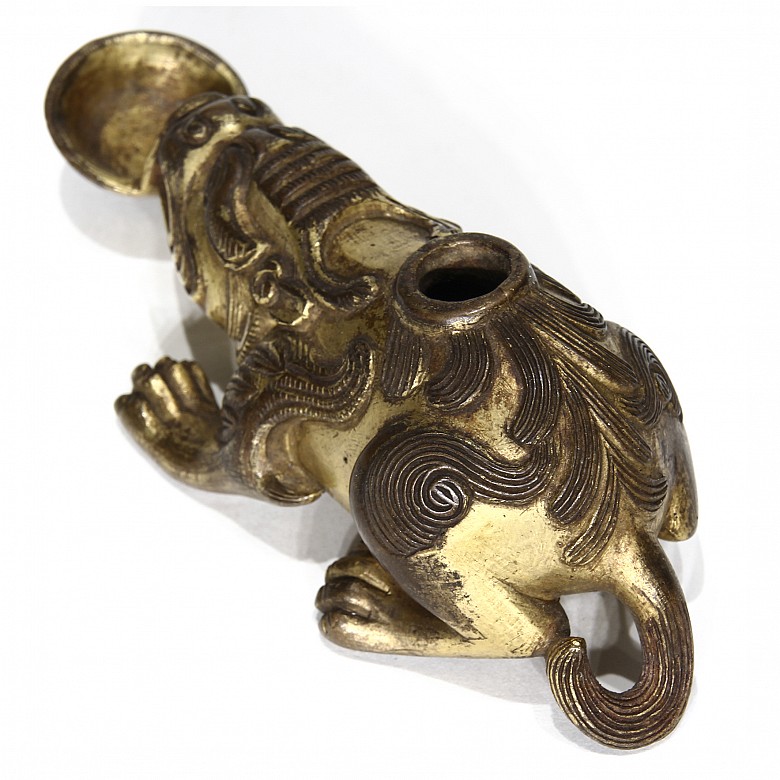 Gilded bronze dog, 20th century