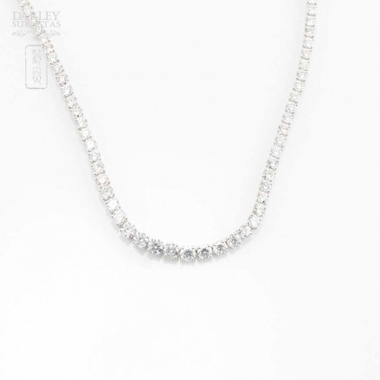 Collar-Riviere in white gold and diamonds 11.39cts - 1
