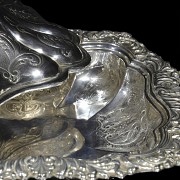 Spanish punched silver container, 20th century