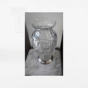 Florero de cristal y plata - 4