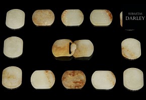 Placas de cinturón de jade blanco, dinastía Han (206 a.C - 220 d.C)