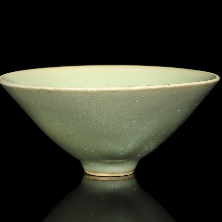 Bowl de cerámica verde celadón, estilo Song