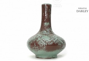 Vase with a dragon in relief, 20th century