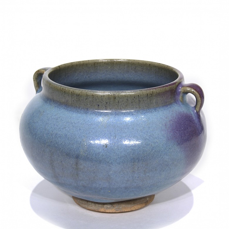 Vasija de cerámica vidriada, estilo Yuan, S.XX - 4