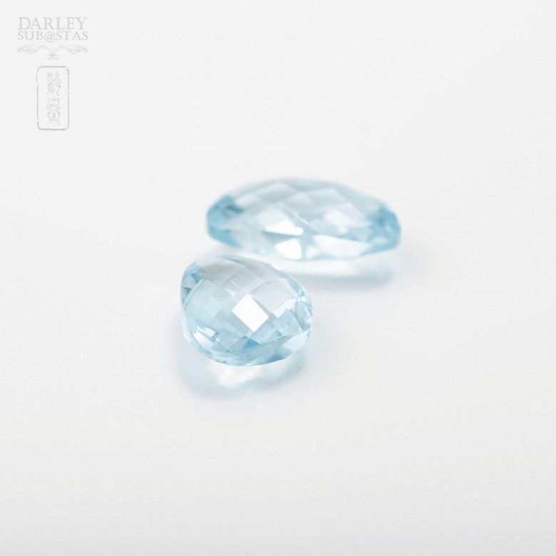 Pair of blue topaz 15.50cts - 3