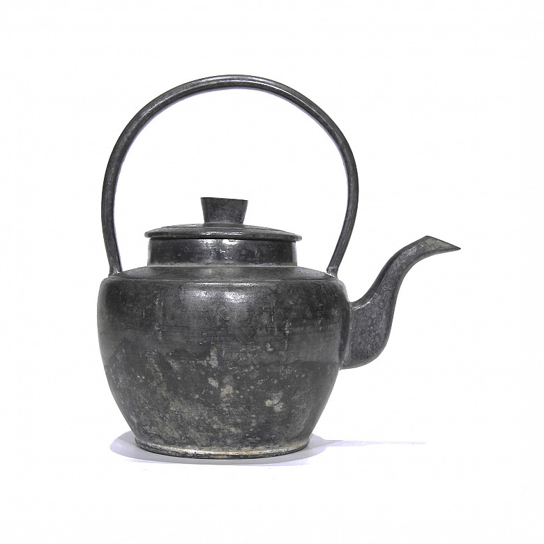 Chinese pewter teapot, 20th century - 2