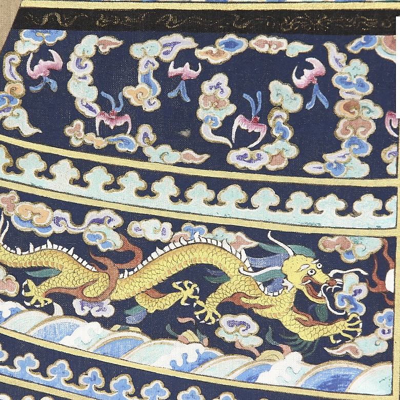 Página del inventario del ajuar imperial, dinastía Qing.