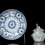 Lot of Chinese porcelain, blue and white, early 20th century
