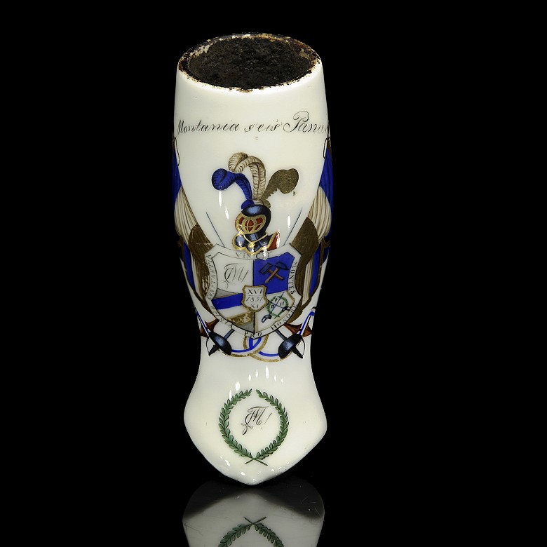 Pipa de porcelana esmaltada  S.XIX