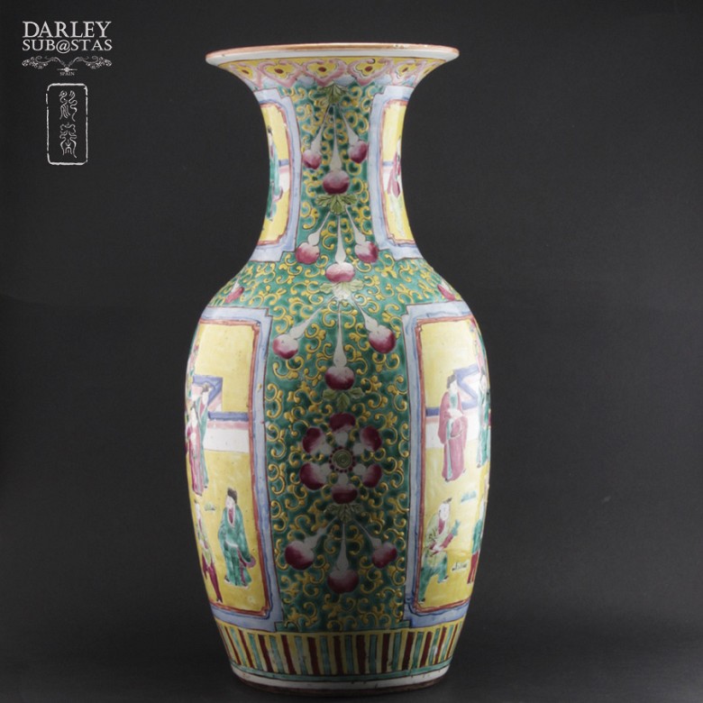 Jarrón de cerámica, China, s.XIX. - 3