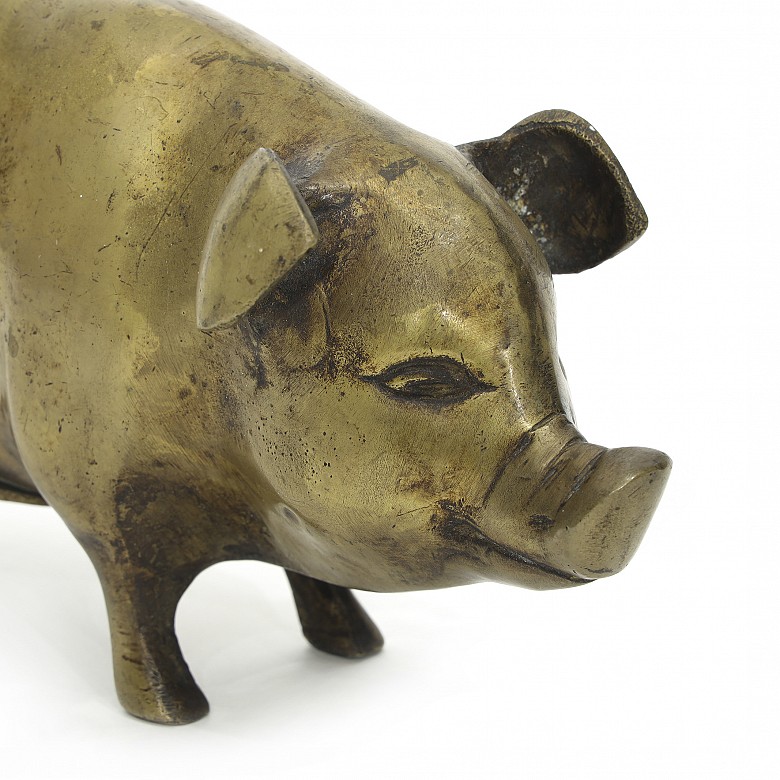 Bronze piggy bank 