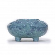 Incensario de cerámica vidriada, China, s.XX