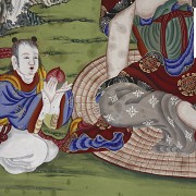 Gran thangka de seda pintada, Corea, S.XIX - XX
