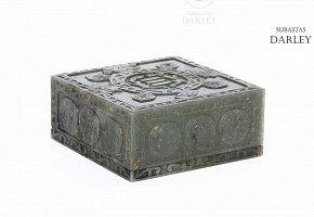 Caja de jade tallado, s.XX