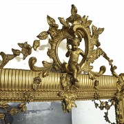 Gilded carved wooden mirror, 19th century