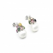 Earrings with Australian pearls of approx. 13-15mm