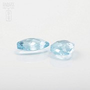 Pair of blue topaz 15.50cts - 2