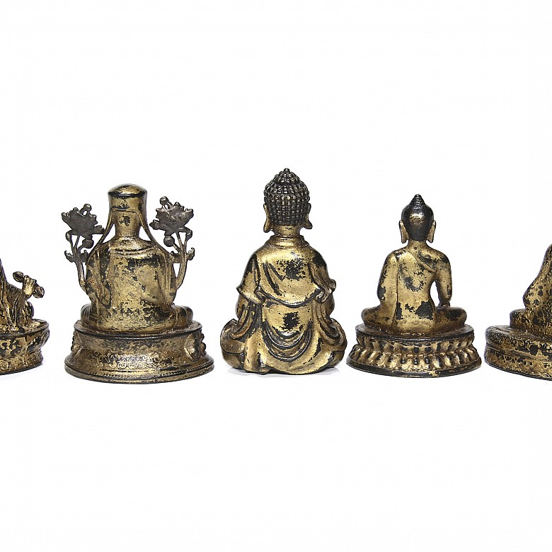 Lot of Buddha sculptures, 20th c.