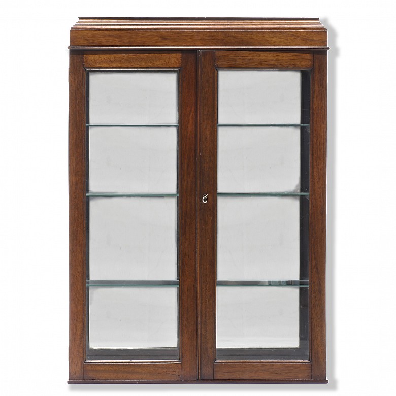An english wall display cabinet, early 20th century