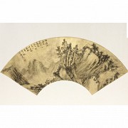 Painted fan country, Qing dynasty.