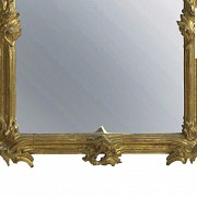 Carved and gilded wooden mirror, 19th century