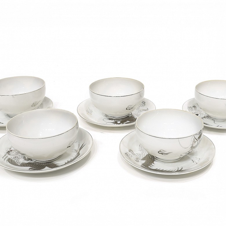 Chinese porcelain tea set, 20th century
