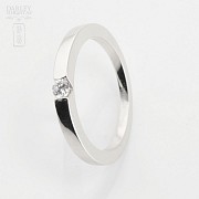 0.12cts Solitaire Diamond 18k White Gold - 2
