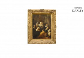 愛德華·平格瑞（屬性）（1788-1975）“一個修女和六個新手參加一個年輕人”