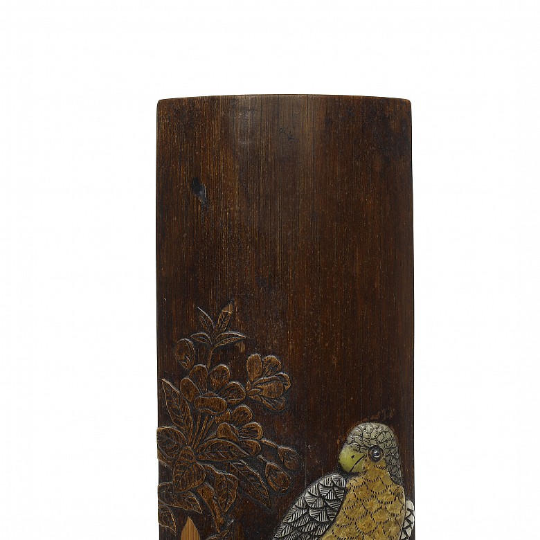 Wooden armrest with eagle, 20th century