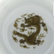 Cuenco de porcelana con dragones, s.XX