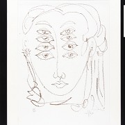 Evarist Vallés i Rovira (1923-1999) “Rostro  mujer surrealista”, 1983