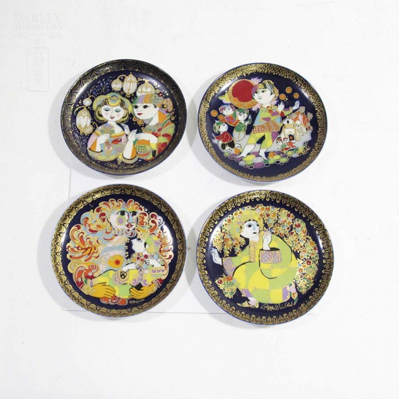 Cuatro platos de porcelana Rosenthal, s.XX - 1