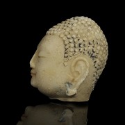 Polychrome stone Buddha, Tang style