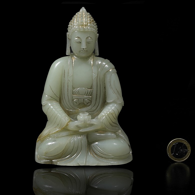 Celadon jade Buddha, Ming dynasty