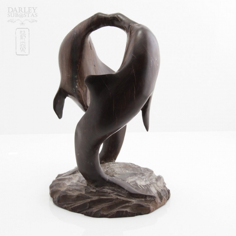 Figura Delfines de ebano - 3