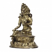 Gilt bronze Buddha of compassion, 15th century
