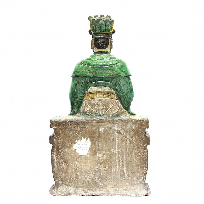 Gran emperador de cerámica, sancai, dinastía Ming (1421-1644)