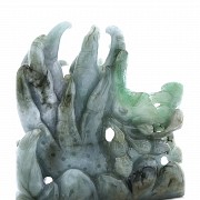 Carved jadeite sculpture, China, 20th c.
