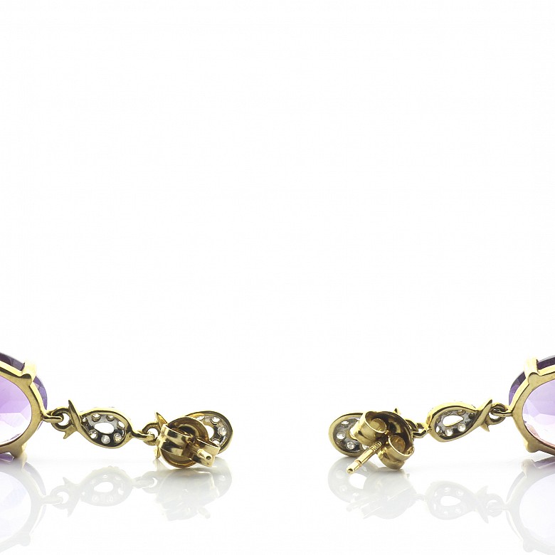 18k yellow gold and diamond Earrings