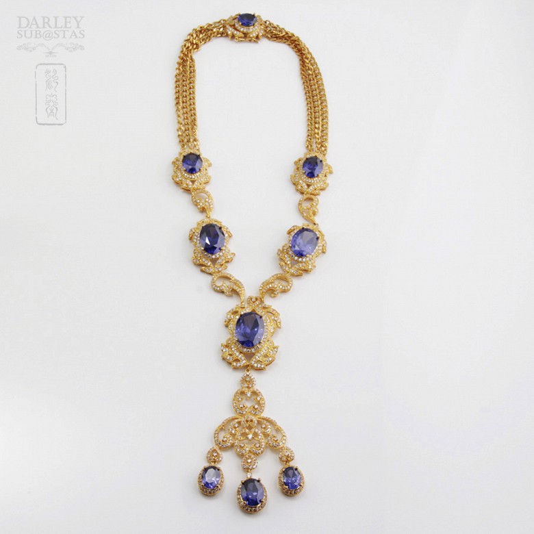 Faller dressing Sapphire blue and gold - 1