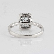 18k white gold ring with diamonds and aquamarine - 3