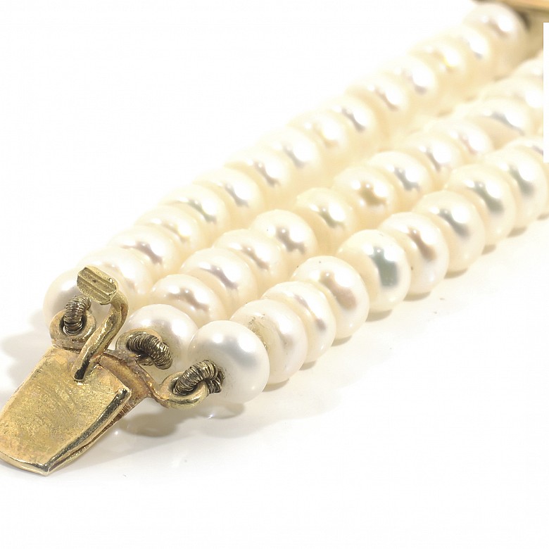 Pearl bracelet in 18k yellow gold - 2