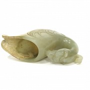Carved jade cup, Qing dynasty. - 8