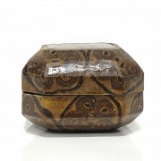 Caja de cerámica con vidriado, estilo Tang