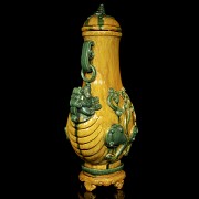 Large Sancai-glazed ceramic vase, Qing dynasty - 1