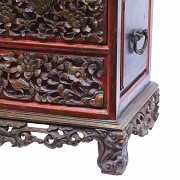 Carved and polychrome wooden chest of drawers, Peranakan, China. s.XX - 3