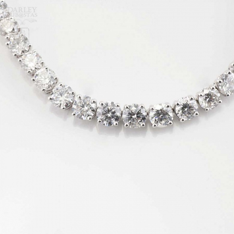 Collar-Riviere in white gold and diamonds 11.39cts - 2