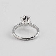 方晶锆石配925纯银戒指 - 2