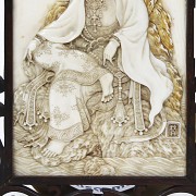 Ivory plaque depicting Guanyin, pps.s.XX