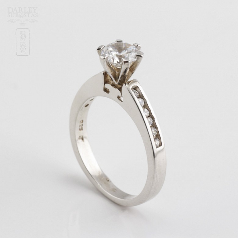 Ring in sterling silver, 925m / m with  zircons - 3